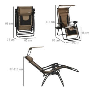 Outsunny Zero Gravity Lounger Chair