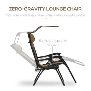 Outsunny Zero Gravity Lounger Chair