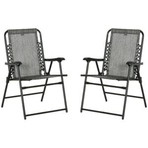 Outsunny 2 Patio Folding Dining Chairs
