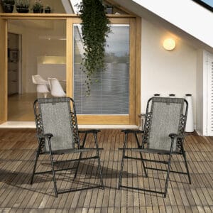 Outsunny 2 Patio Folding Dining Chairs