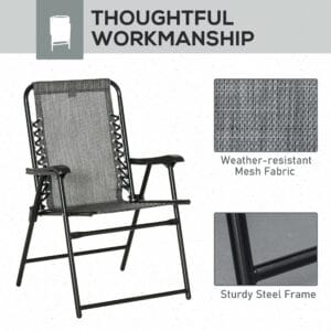 Outsunny 2 Patio Folding Dining Chairs