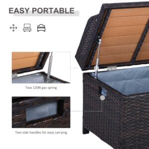 Outsunny Rattan Storage Box