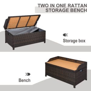 Outsunny Rattan Storage Box