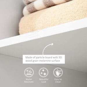 Wardrobe with Shelves Storage White