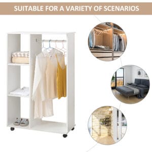 Wardrobe with Shelves Storage White