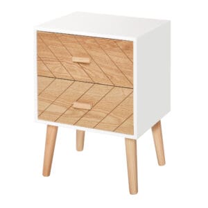 Homcom Bedside Table Storage Nordic Style