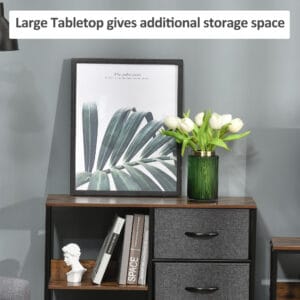 Homcom 3 Drawers Storage Cabinet Black