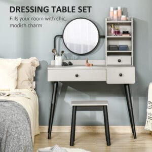 Homcom Dressing Table w/ 3 Drawers