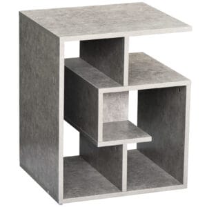Side End Table Open Shelves 3-Tier