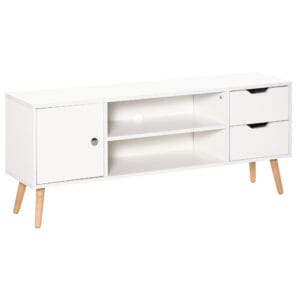 HOMCOM Modern TV Stand With Storage Shelf HOMCOM Modern TV Stand With Storage Shelf