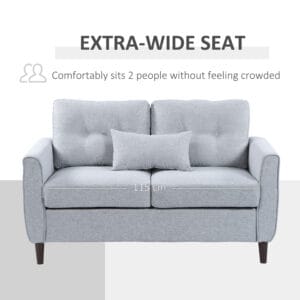 Homcom Modern Chic Loveseat w/ Armrest