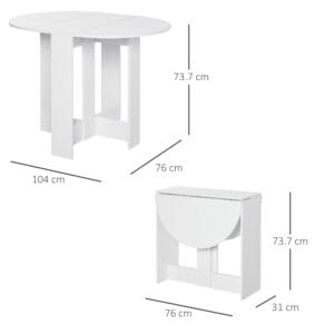 Homcom Drop Leaf Dining Table Foldable Homcom Drop Leaf Dining Table Foldable