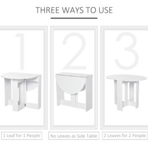 Homcom Drop Leaf Dining Table Foldable Homcom Drop Leaf Dining Table Foldable