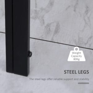 Homcom Dining Table 4 Seats w/ Glass Top