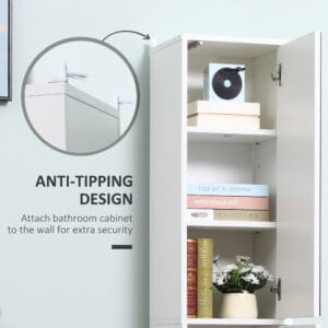 kleankin Tall Mirrored Bathroom Cabinet