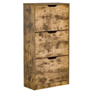 Shoe Cabinet Rack w/ 3 Flip Drawers 18 Pairs