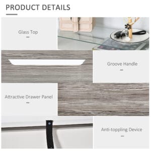 Homcom Shoe Cabinet w/ 3 Drawers