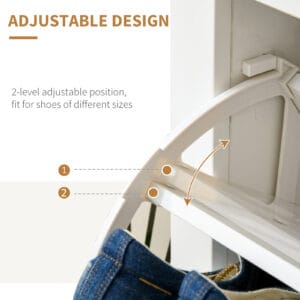 Homcom Shoe Storage Cabinet 4 Shelves