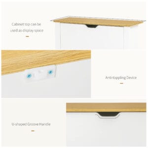 Homcom Shoe Storage Cabinet 4 Shelves