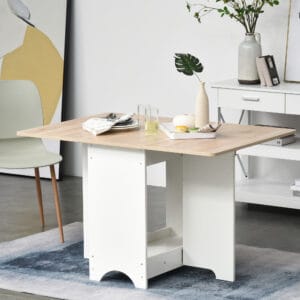 Dining Table Drop-Leaf Foldable Desk