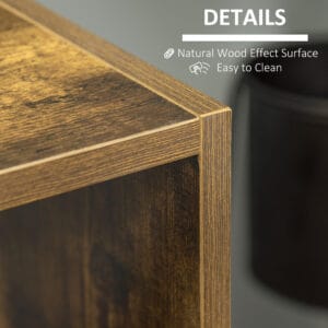 Homcom Storage Shelf Bookcase Rustic Brown