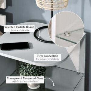 Homcom Modern Side Table Three Layers