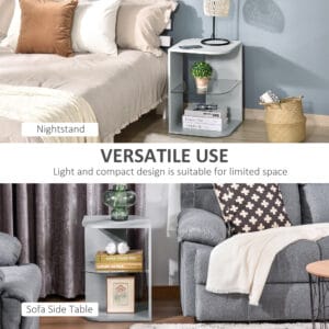 Homcom Modern Side Table Three Layers