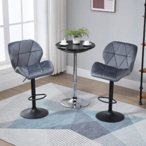 Homcom Bar Stools Set of 2 Adjustable Height
