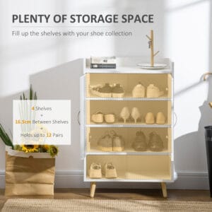 Homcom Shoe Storage Cabinet w/ Doors