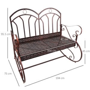 Outsunny Rocking Swing Bench Metal
