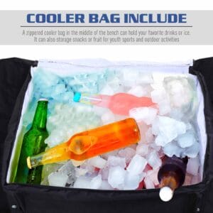 Outsunny 6 Seat Bench w/ Cooler Bag