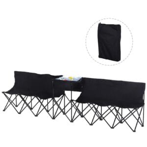 Outsunny 6 Seat Bench w/ Cooler Bag