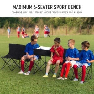 Outsunny 6 Seat Bench w/ Cooler Bag