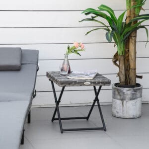 Outsunny Square Rattan Coffee Table