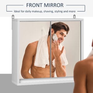 Homcom Wall Mounted Mirror Cabinet