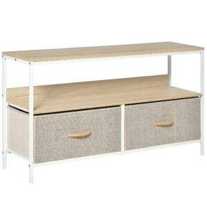 Homcom TV Cabinet w/ 2 Linen Drawers