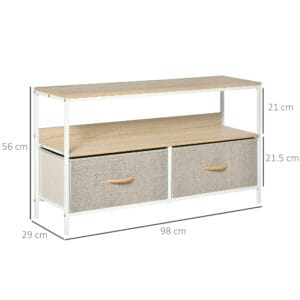 Homcom TV Cabinet w/ 2 Linen Drawers