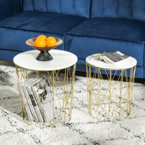 Homcom Nesting End Tables Set of 2