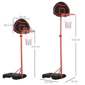 Homcom Basketball Hoop w/ Wheels