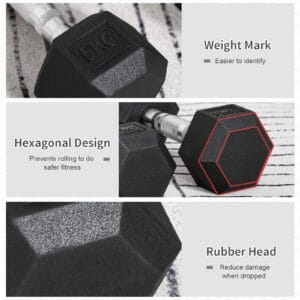 Homcom Dumbbells Kit Hexagonal Weights