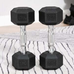 Homcom Dumbbells Kit Hexagonal Weights