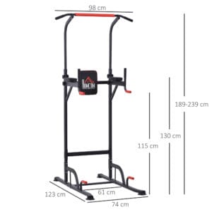 Homcom Power Tower Station Pull Up Bar