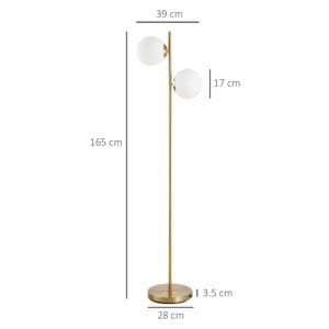 Homcom Floor Lamp Metal Pole Floor Switch