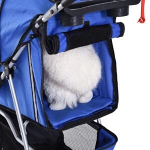 Pawhut Pet Stroller Pushchair w/ 3 Wheels