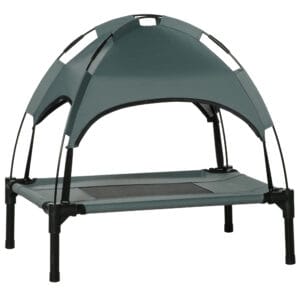 Pawhut Elevated Dog Bed Cooling w/Canopy
