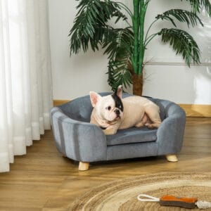 Pawhut Dog Sofa Couch for Small Dog Grey