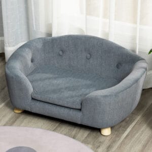 Pawhut Dog Sofa Couch for Small Dog Grey