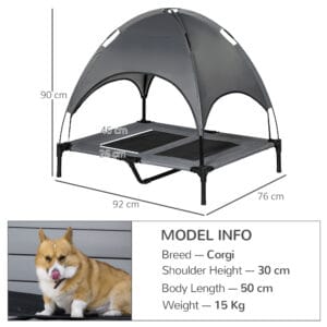 Pawhut 92cm Elevated Dog Bed