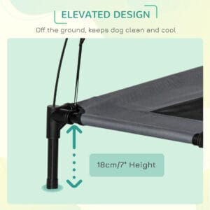 Pawhut 92cm Elevated Dog Bed