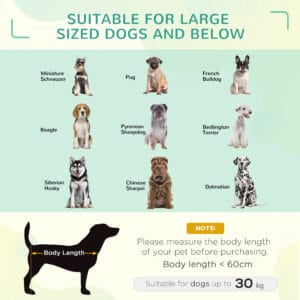 Pawhut 92cm Elevated Dog Bed